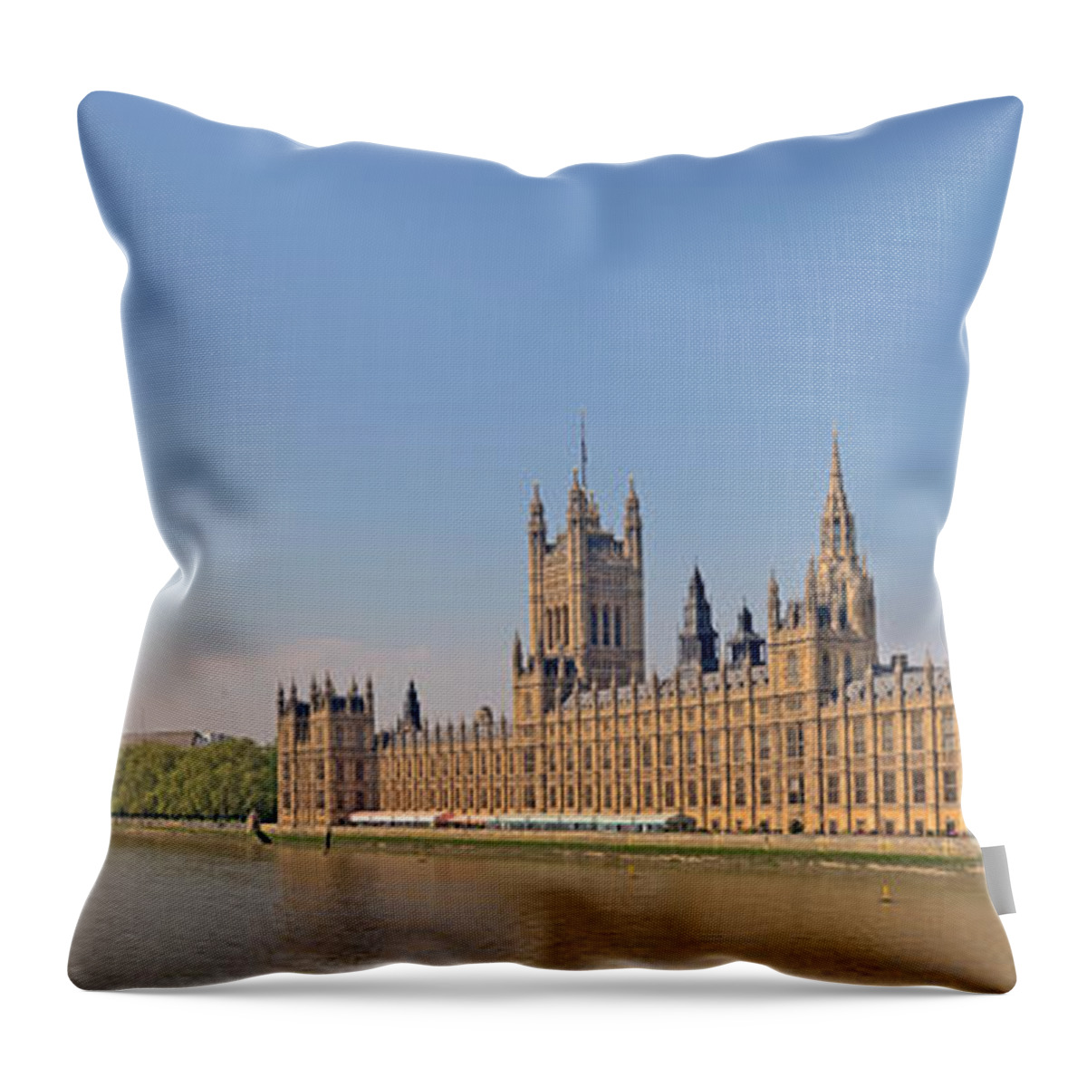 Tranquility Throw Pillow featuring the photograph Palace Of Westminster - London by David Kracht