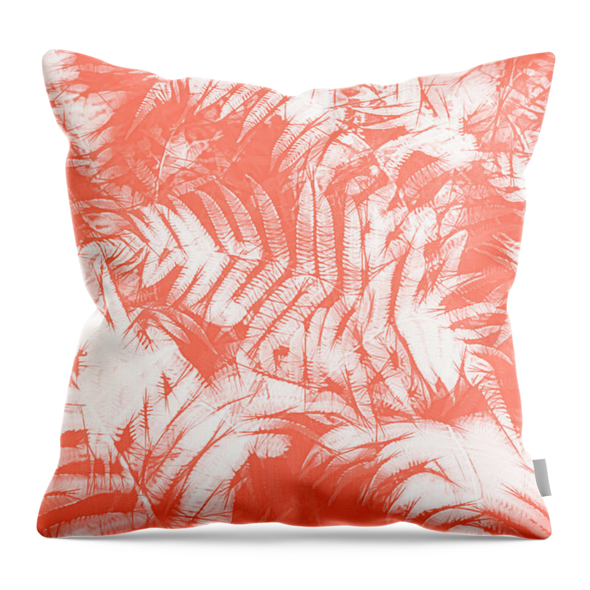 Pantone Throw Pillow featuring the photograph Pantone Abstract Foliage Pattern by Andrea Anderegg