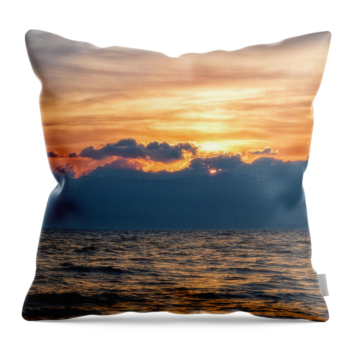 Sunset Throw Pillow featuring the photograph Paradise Sunset by Russell Pugh