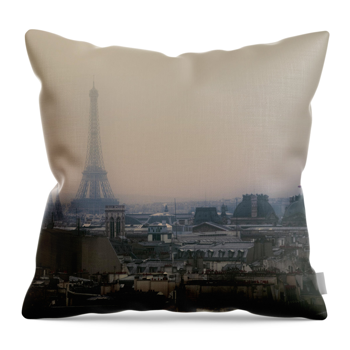 Eiffel Tower Throw Pillow featuring the photograph Paris by Istvan Kadar Photography
