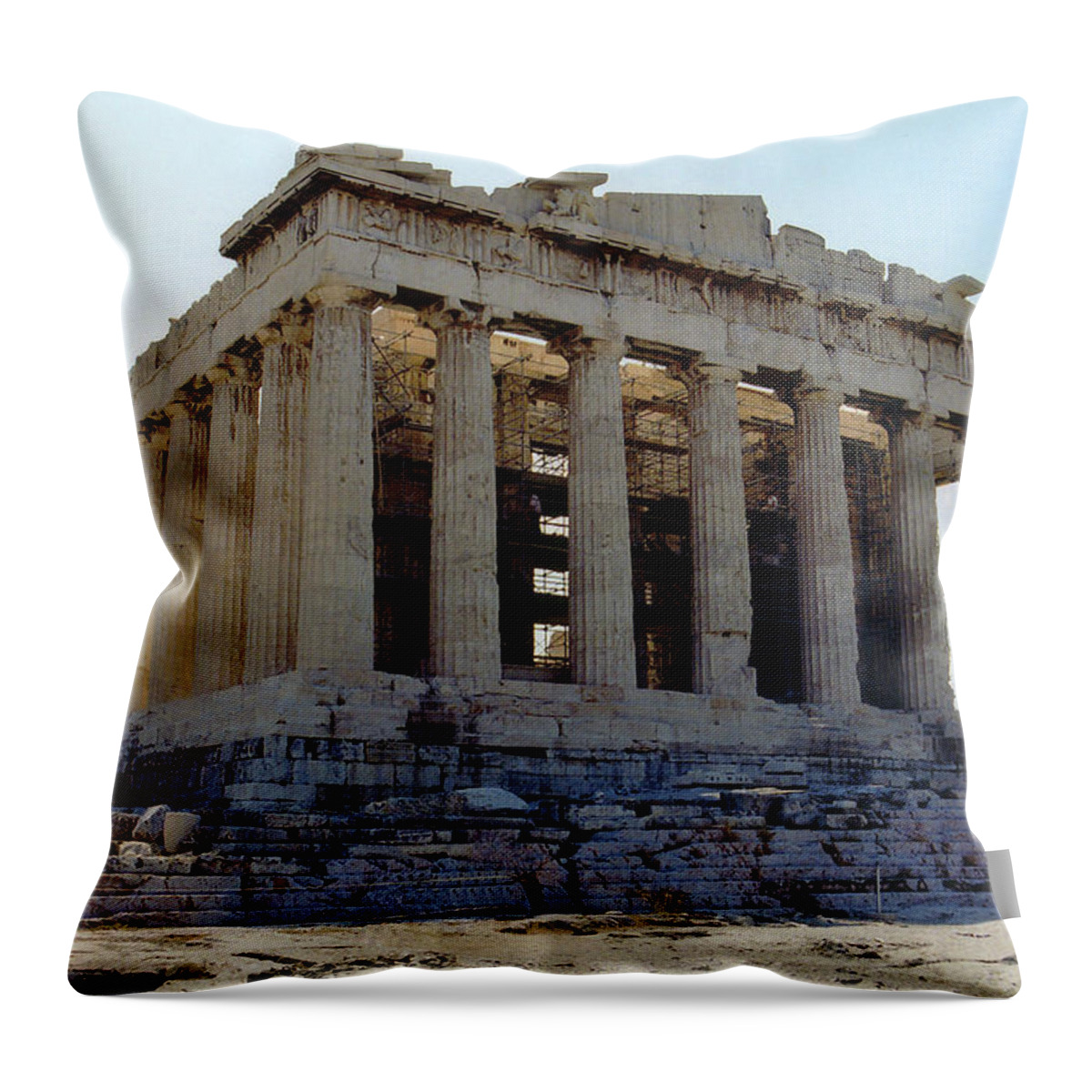Parthenon Throw Pillow featuring the photograph Parthenon - Athens, Greece by Richard Krebs