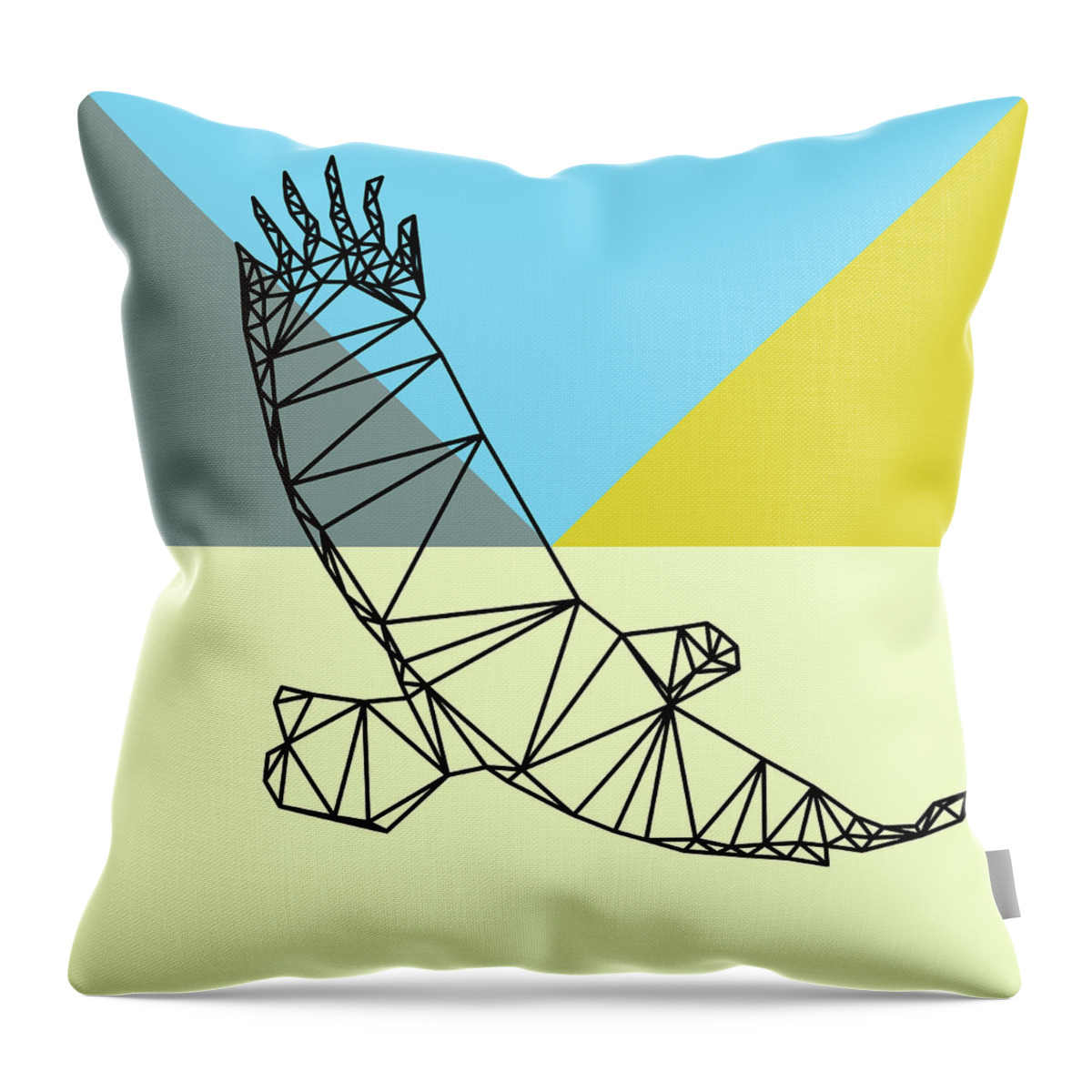 Eagle Throw Pillow featuring the digital art Party Eagle by Naxart Studio