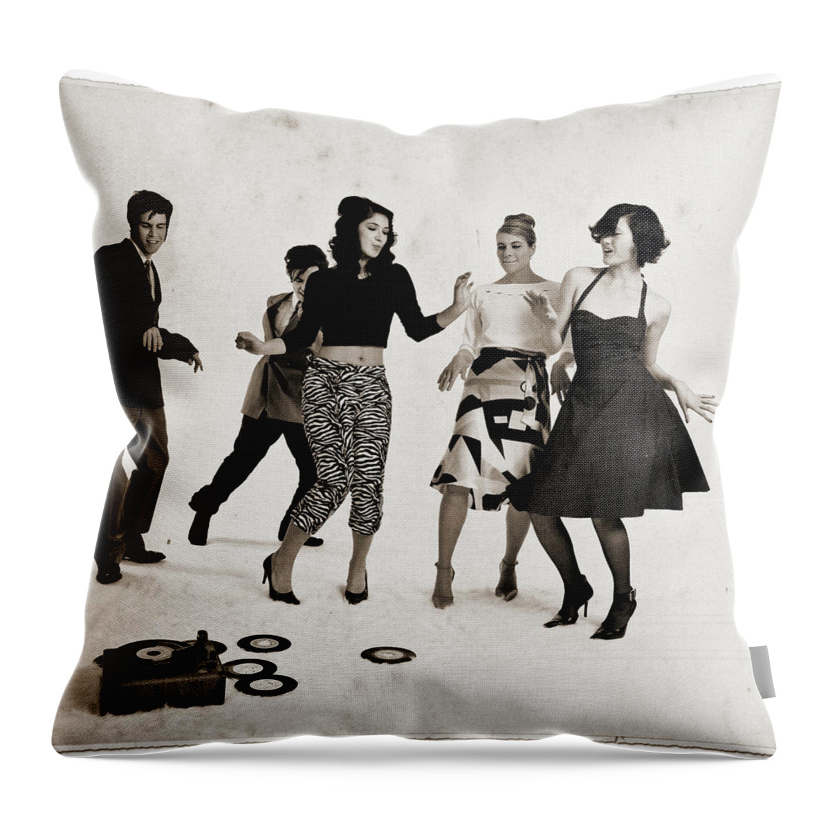 People Throw Pillow featuring the photograph Party by Lisegagne