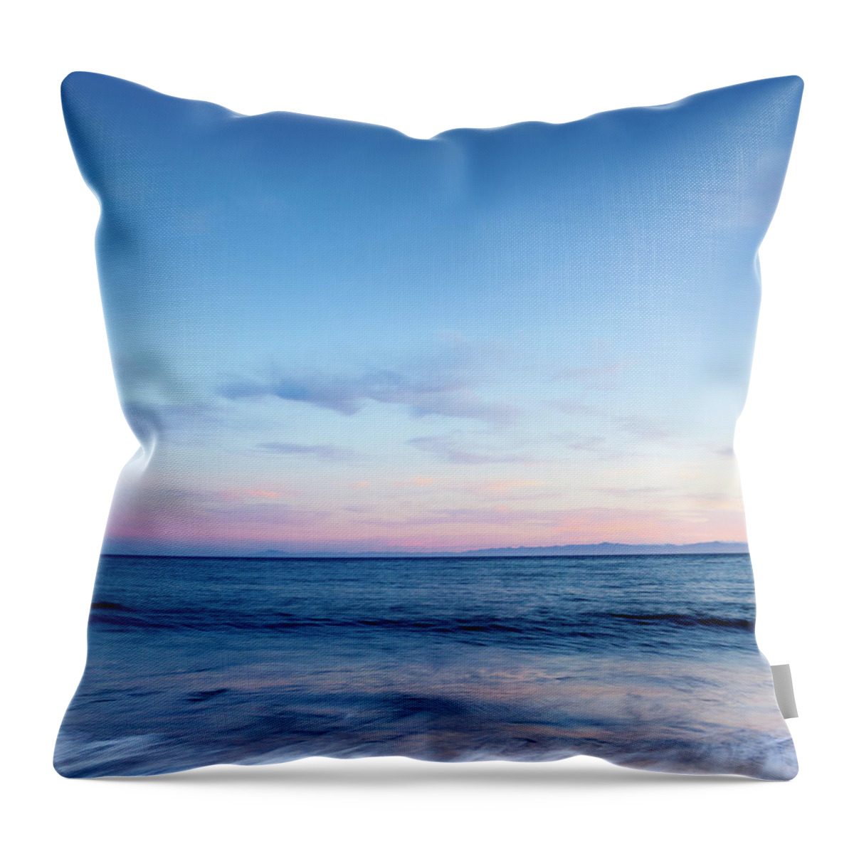 Water's Edge Throw Pillow featuring the photograph Pastel Sea by © Patrick Stanbro