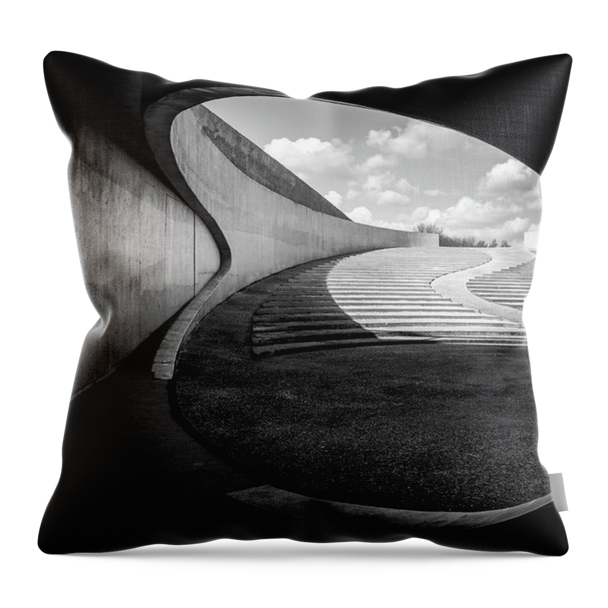 Architecture Throw Pillow featuring the photograph Path to the Light by Roman Robroek