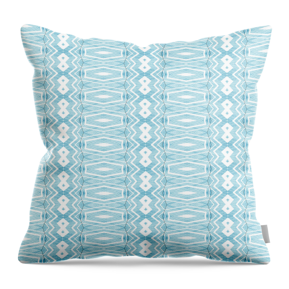 Symmetrical Throw Pillow featuring the digital art Pattern 3 by Angie Tirado