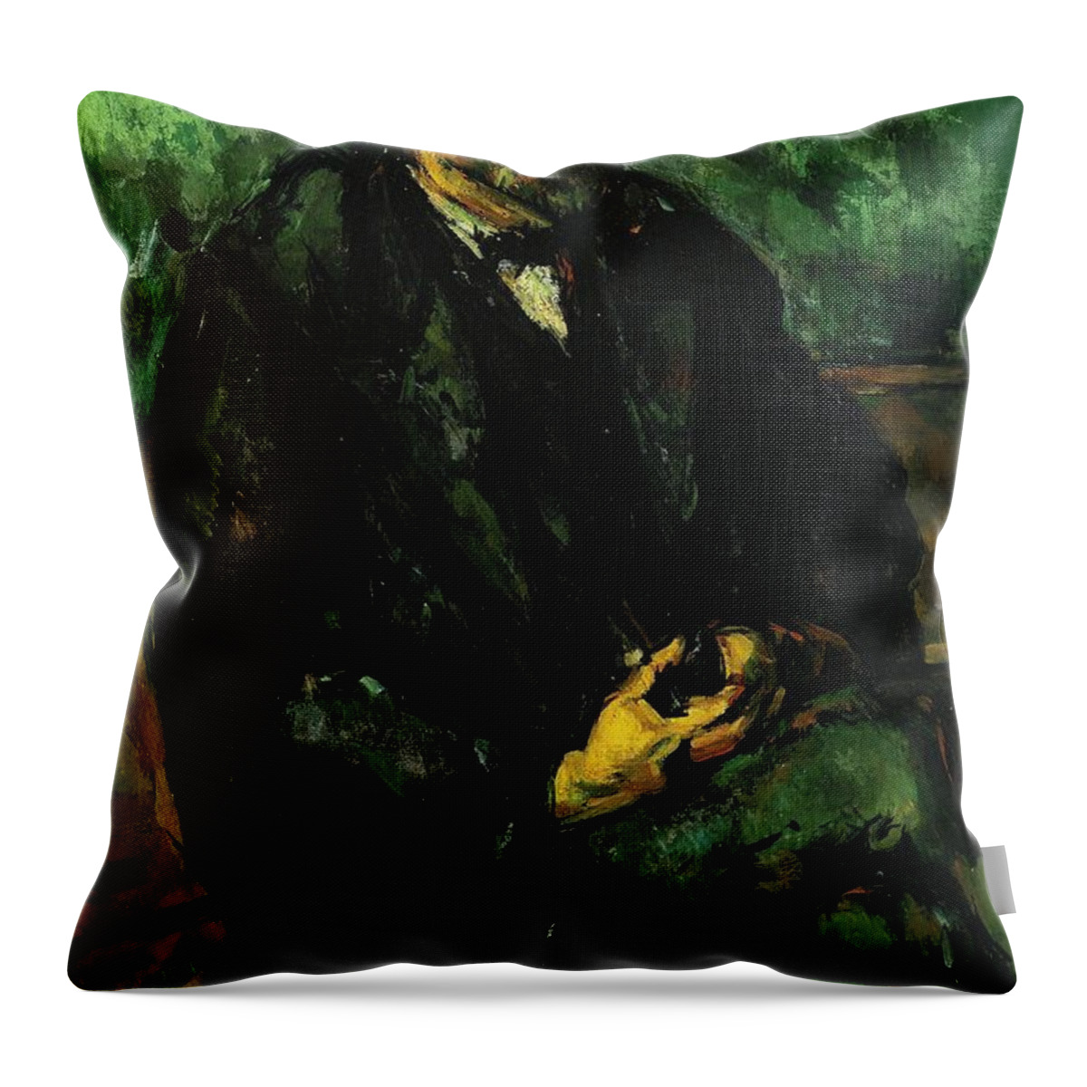 Paul Cezanne Throw Pillow featuring the painting Paul Cezanne / 'The Mariner', 1905, Oil on canvas, 107 x 74 cm. by Paul Cezanne -1839-1906-