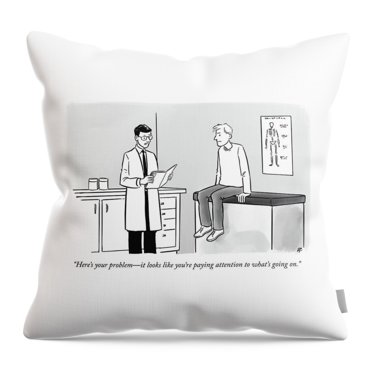 Paying Attention Throw Pillow