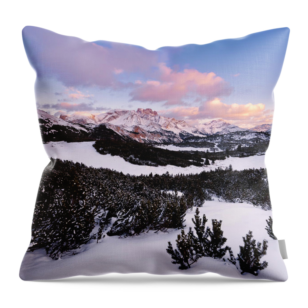 Scenics Throw Pillow featuring the photograph Peace And Quiet In The Mountains by Scacciamosche