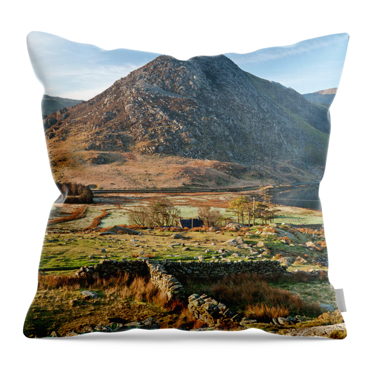 Scenics Throw Pillow featuring the photograph Peak Of Tryfan, The Glyderau by Alan Novelli