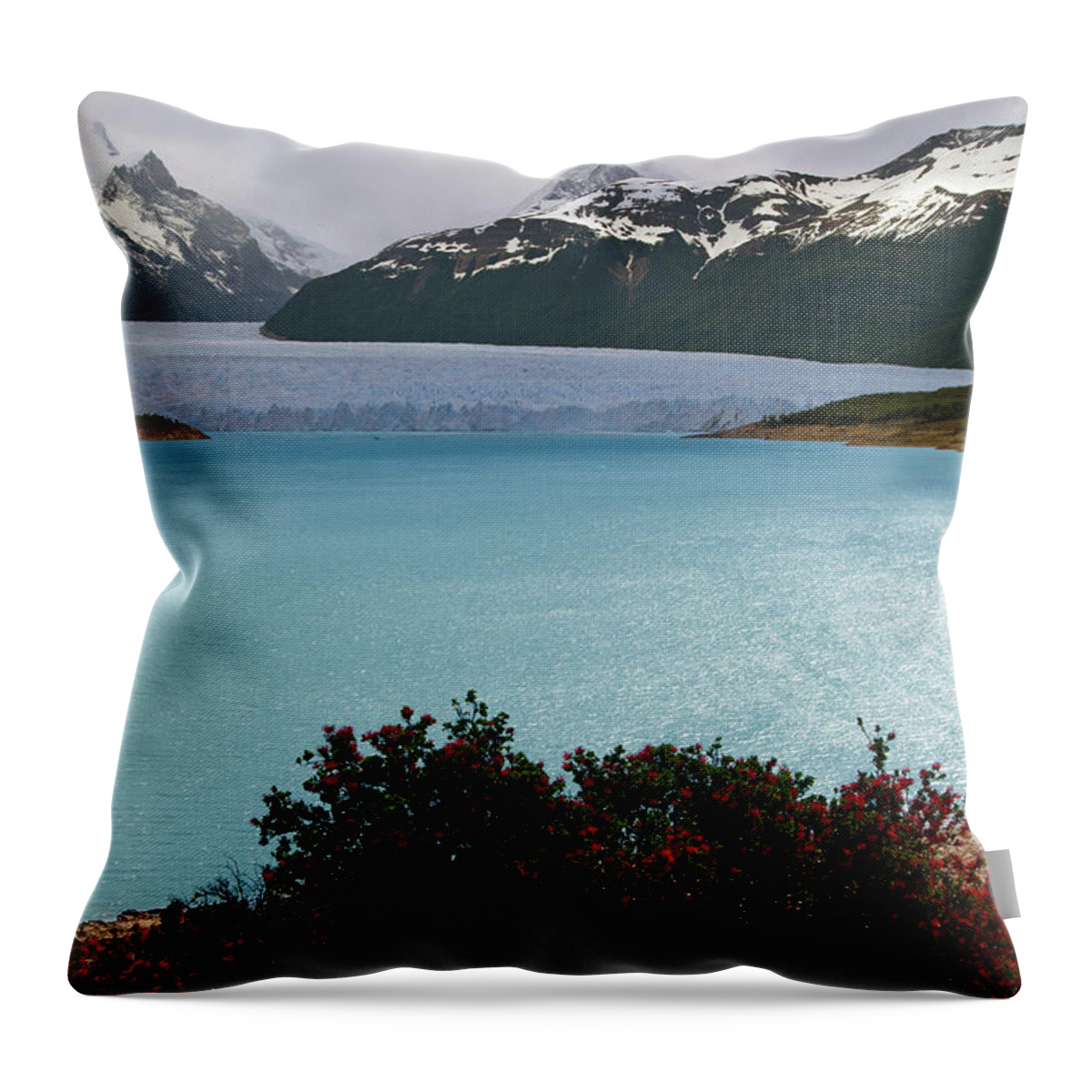 Scenics Throw Pillow featuring the photograph Perito Moreno by Antonio Vaccarini