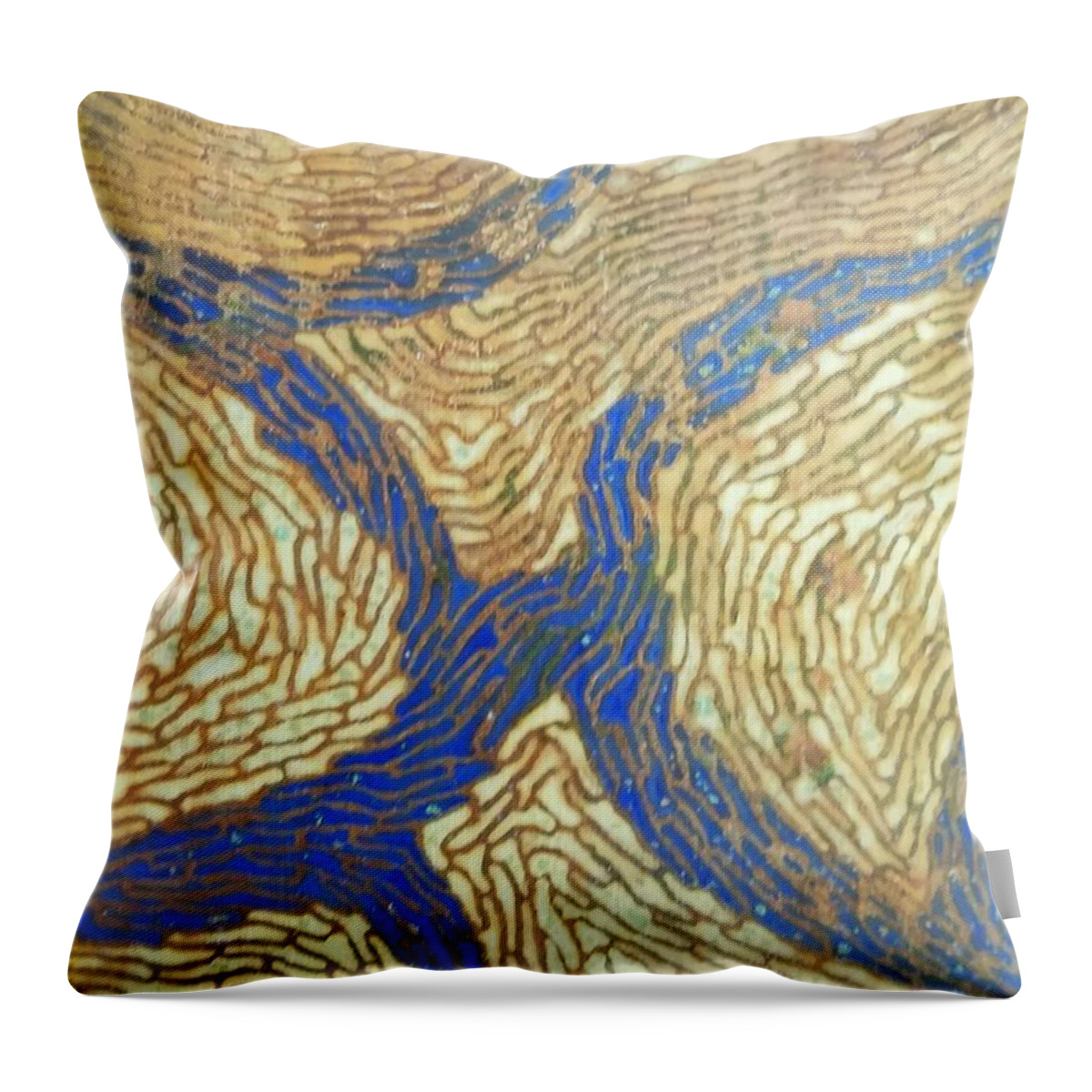 Petals Throw Pillow featuring the painting Petals by DLWhitson