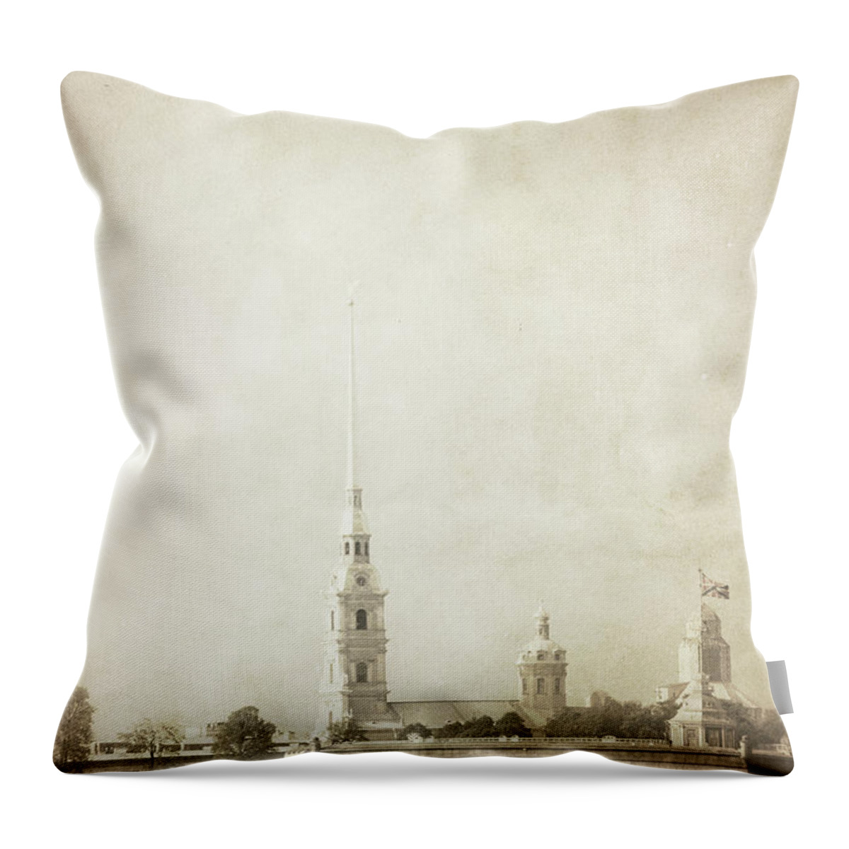 Aging Process Throw Pillow featuring the photograph Peter And Poul Fortress by Schus