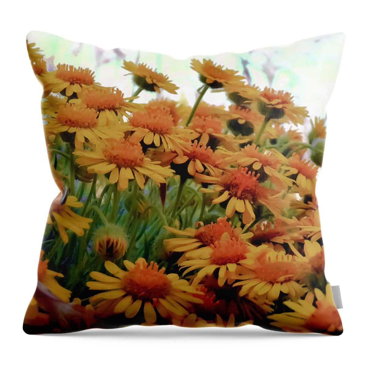 Piper's-daisy Throw Pillow featuring the photograph Pipers Daisy by Lisa Kaiser