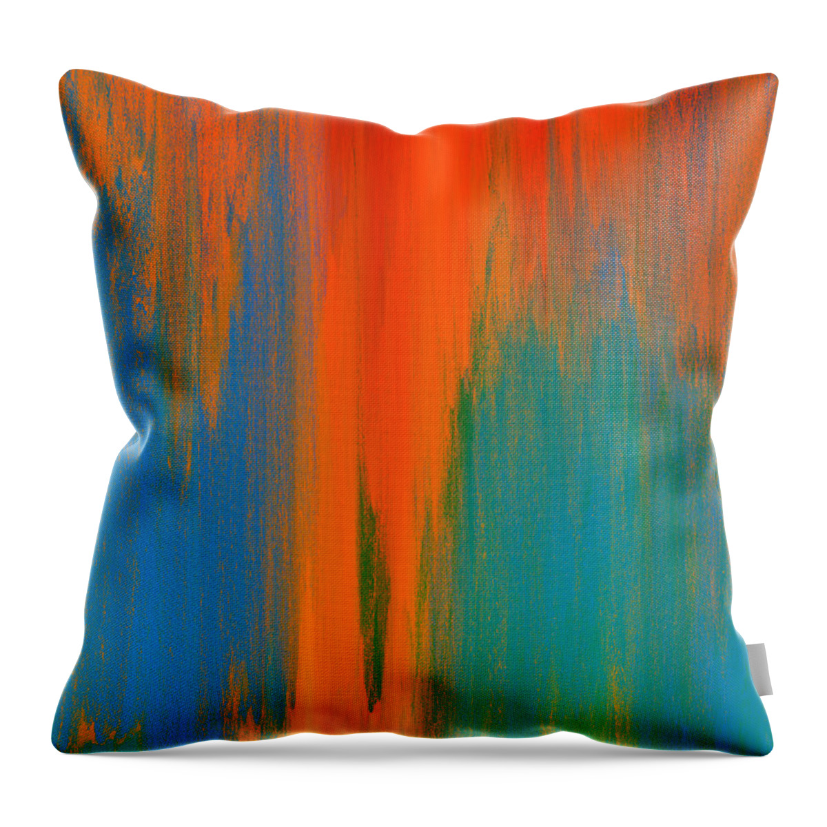 Abstract Throw Pillow featuring the painting Pixel Sorting 72 by Chris Butler