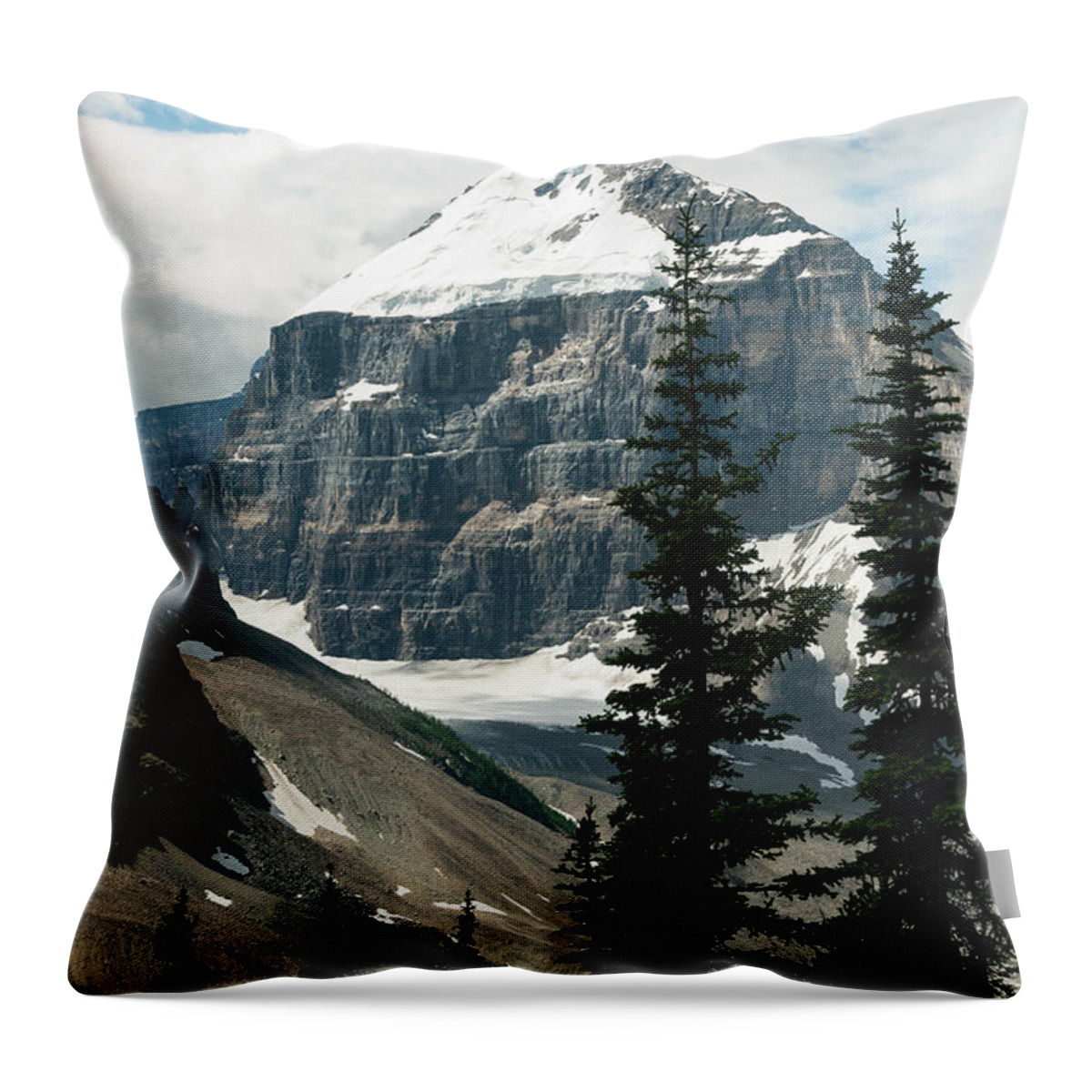 Scenics Throw Pillow featuring the photograph Plain Of Six Glaciers Trail, Mt Lefroy by John Elk Iii
