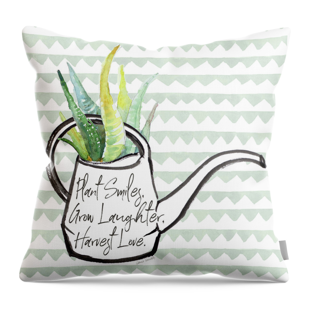 Plant Throw Pillow featuring the painting Plants Harvest Love by Lanie Loreth