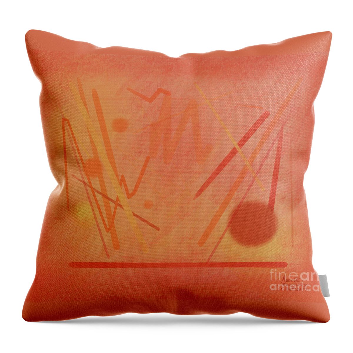 Playing In The Orchestra Throw Pillow featuring the digital art Playing in the Orchestra by Annette M Stevenson