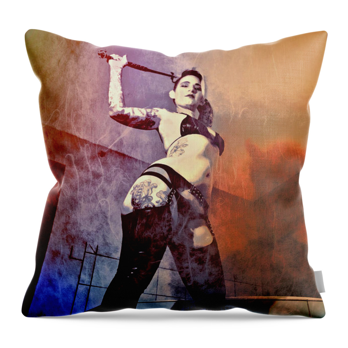 Dark Throw Pillow featuring the photograph Pleasure and Pain Indivisible by Recreating Creation