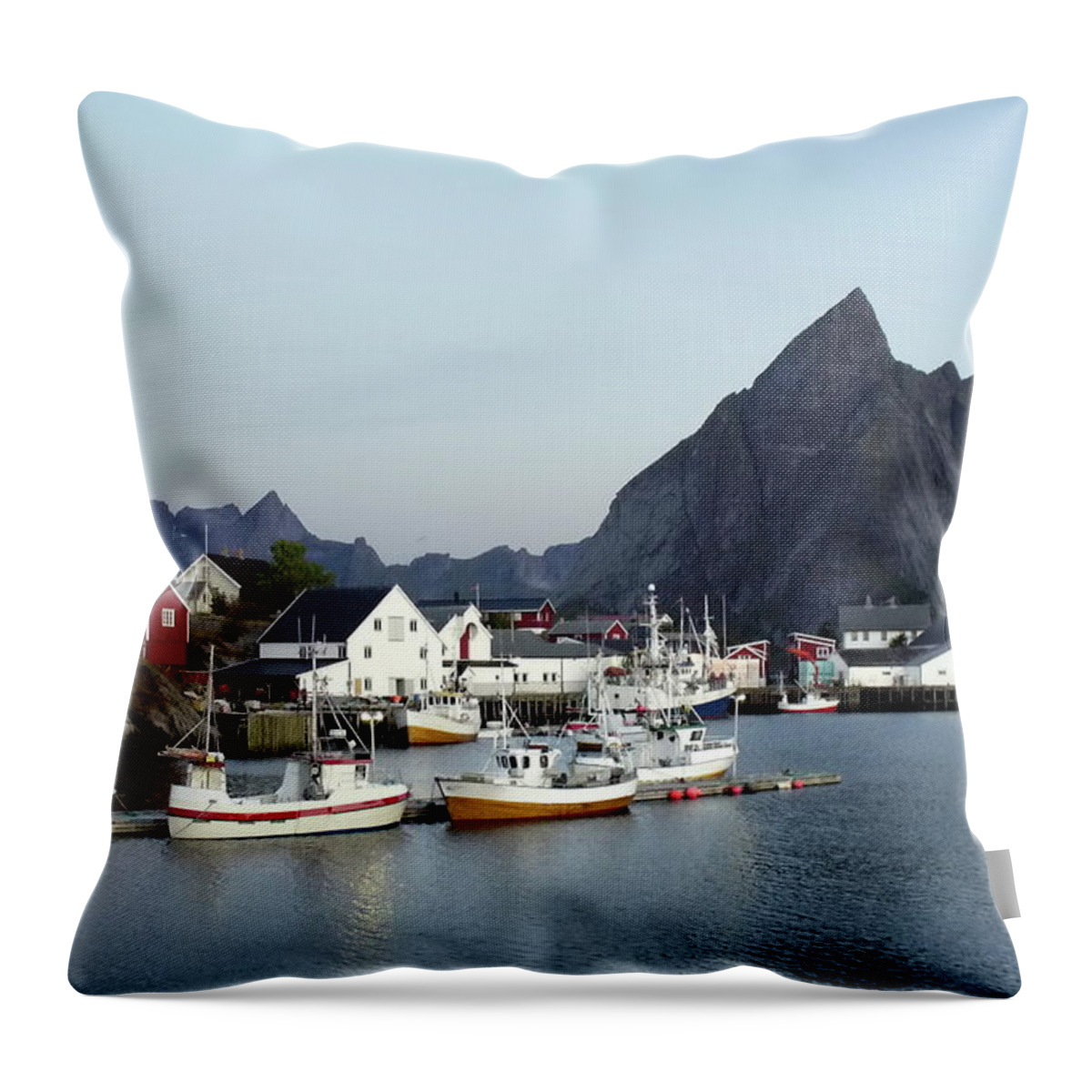 Tranquility Throw Pillow featuring the photograph Polar Sunrise In Lofoten Islands by (noou) - Stefano Papetti