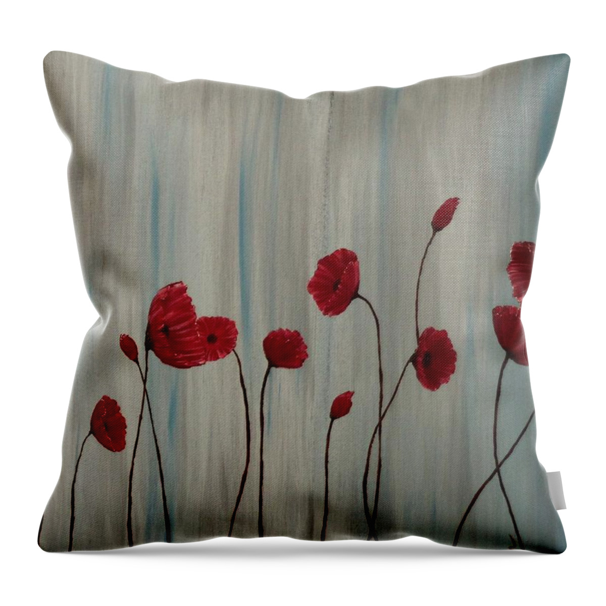 Poppy's Throw Pillow featuring the painting Poppy Dreams by Berlynn