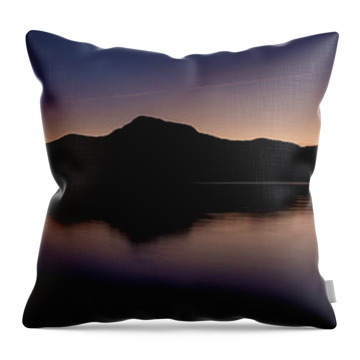 Panorama Throw Pillow featuring the photograph Porteau Cove Panoramic Blue Hour 2 by Monte Arnold