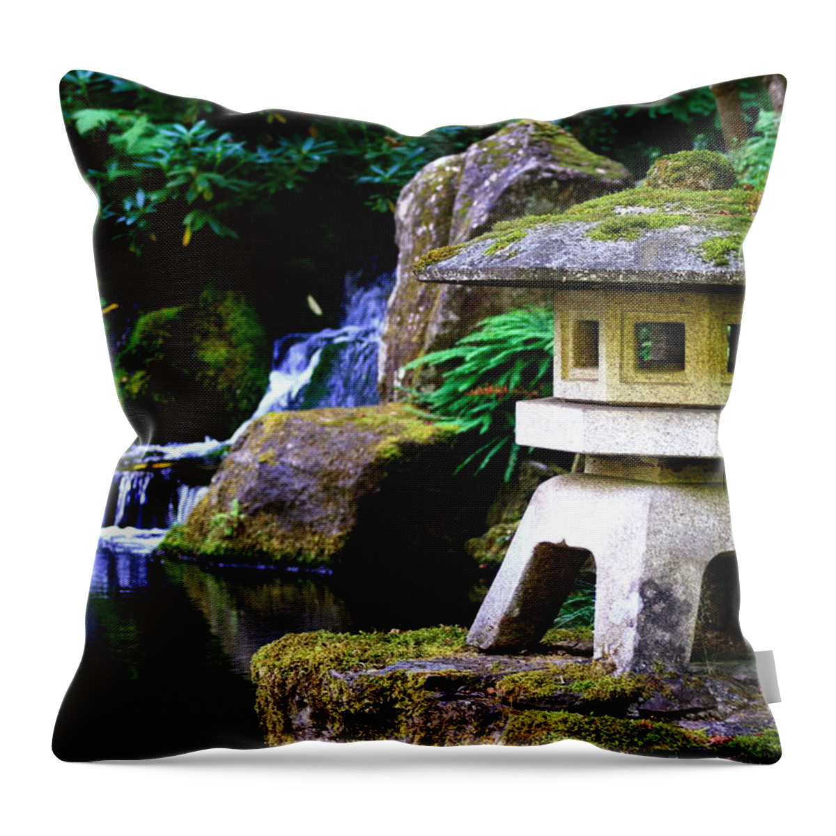 Tranquility Throw Pillow featuring the photograph Portland Japanese Garden by Massimo Ravera