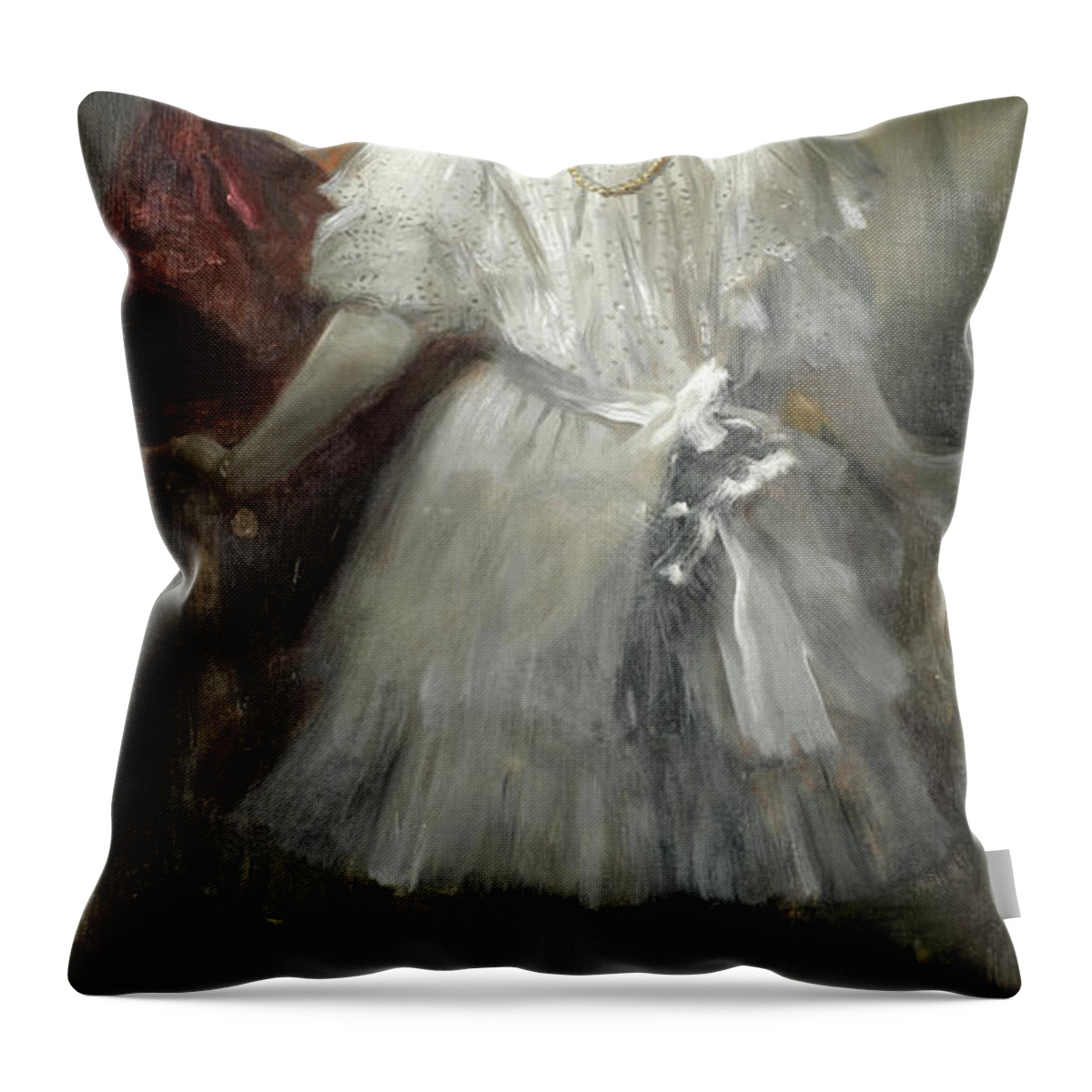 Jose Villegas Y Cordero Throw Pillow featuring the painting Portrait of Caridad Fe y Alba by Jose Villegas y Cordero