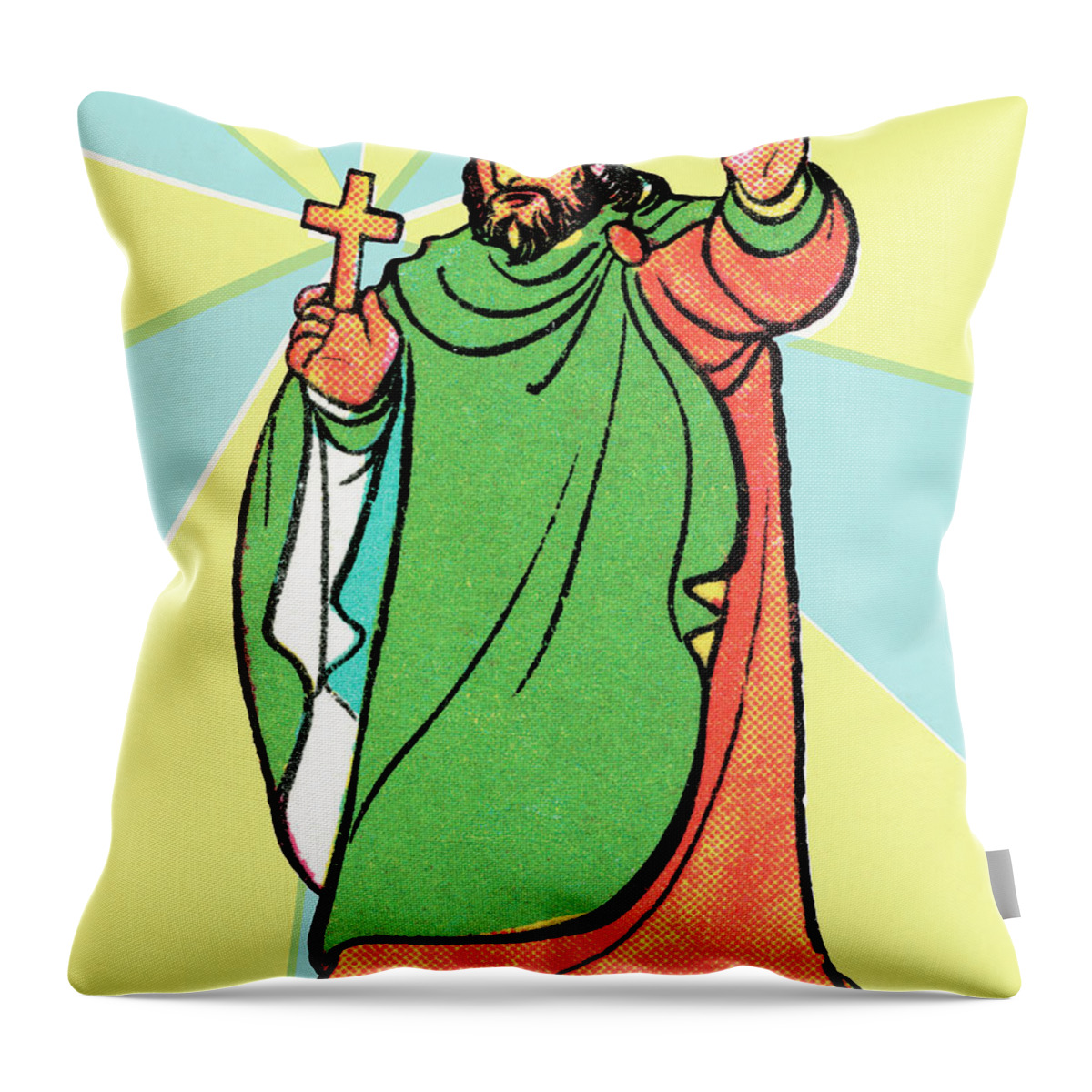 Belief Throw Pillow featuring the drawing Preacher by CSA Images