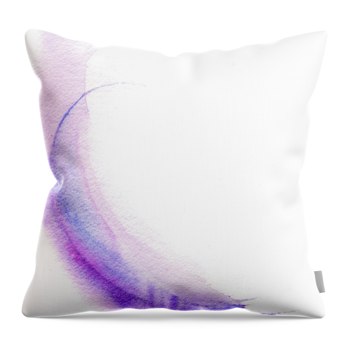 Cool Attitude Throw Pillow featuring the digital art Pretty Purple Pink And Blue Watercolor by Stereohype