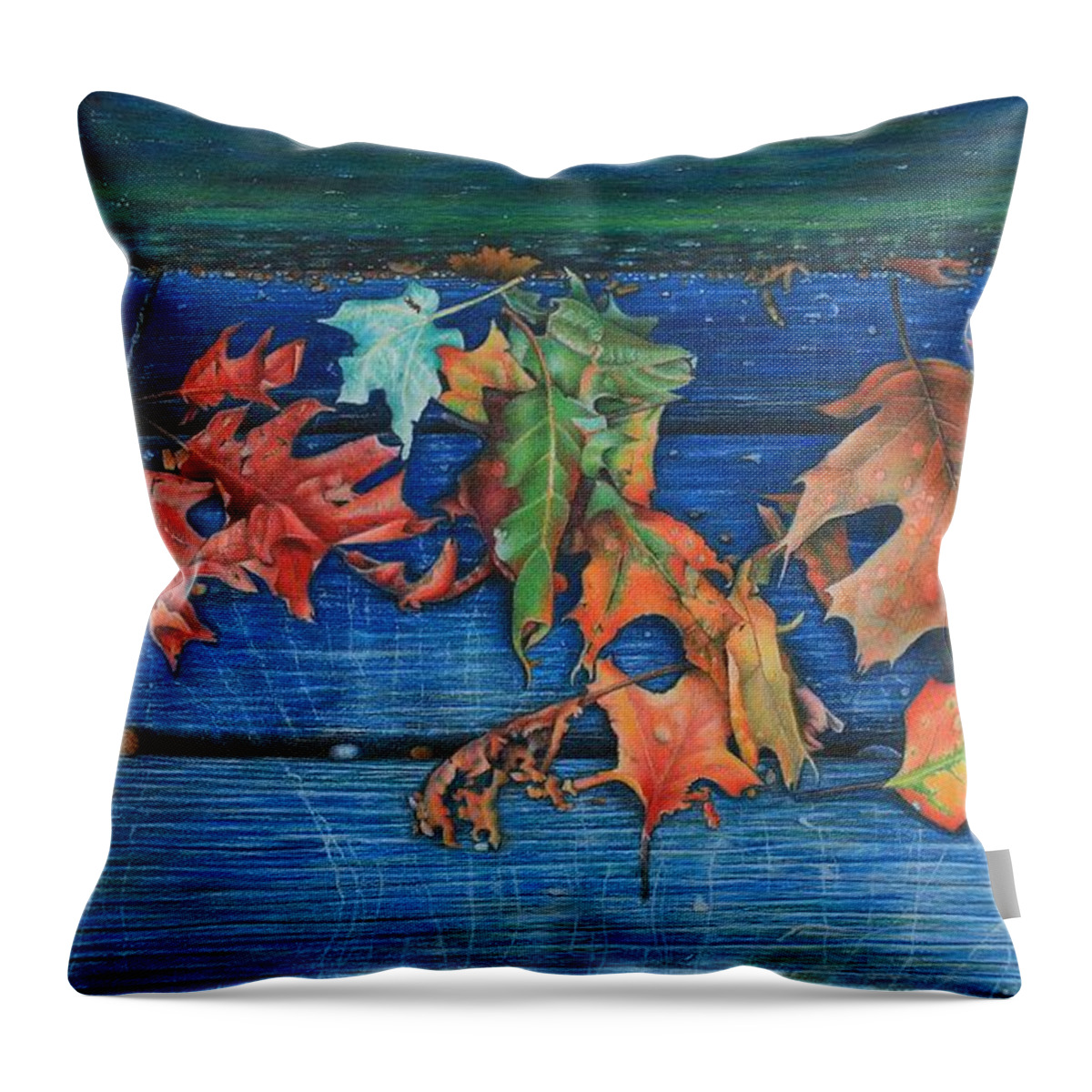 Four Seasons Throw Pillow featuring the drawing Primary Season by Pamela Clements