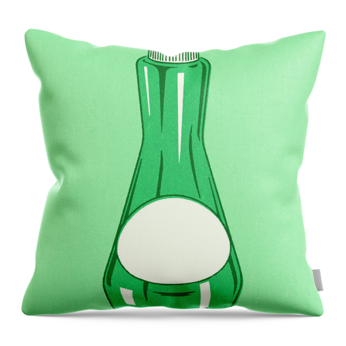 Beauty Product Throw Pillow featuring the drawing Product in a Bottle by CSA Images