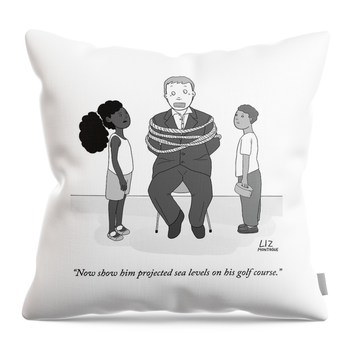Projected Sea Levels Throw Pillow