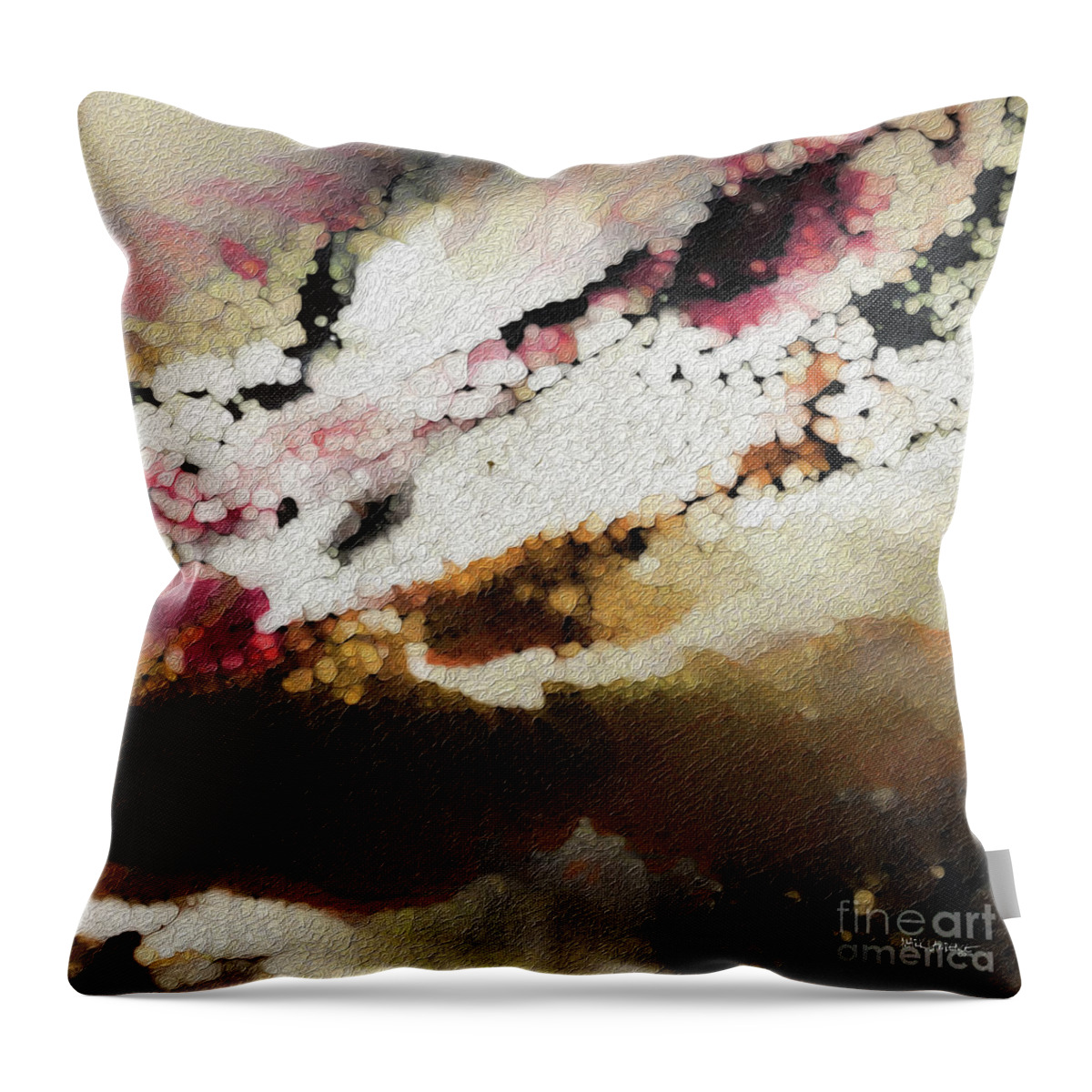 Red Throw Pillow featuring the painting Proverbs 21 21. The Greatest Pursuit of All by Mark Lawrence