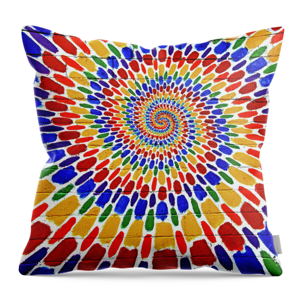 Psychedelic Throw Pillow featuring the photograph Psychedelic Swirl by Debbie Oppermann