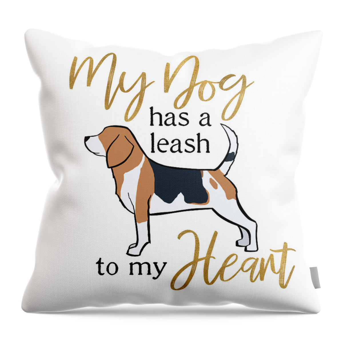 Dog Throw Pillow featuring the digital art Puppy Positive I by Hugo Edwins
