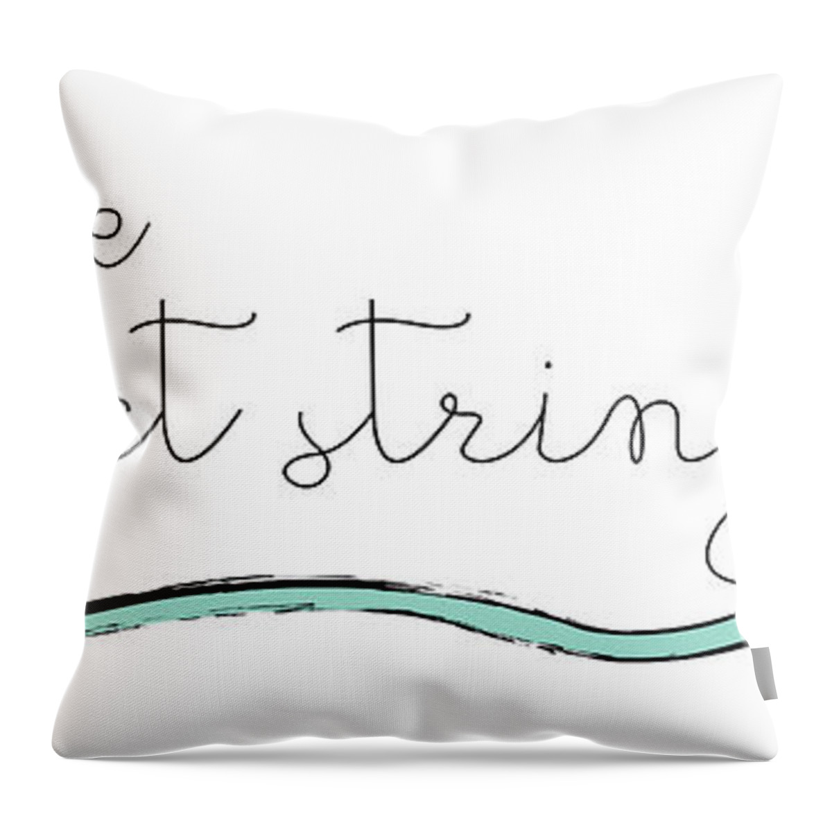 Cat Throw Pillow featuring the digital art Purrfect String by Sd Graphics Studio