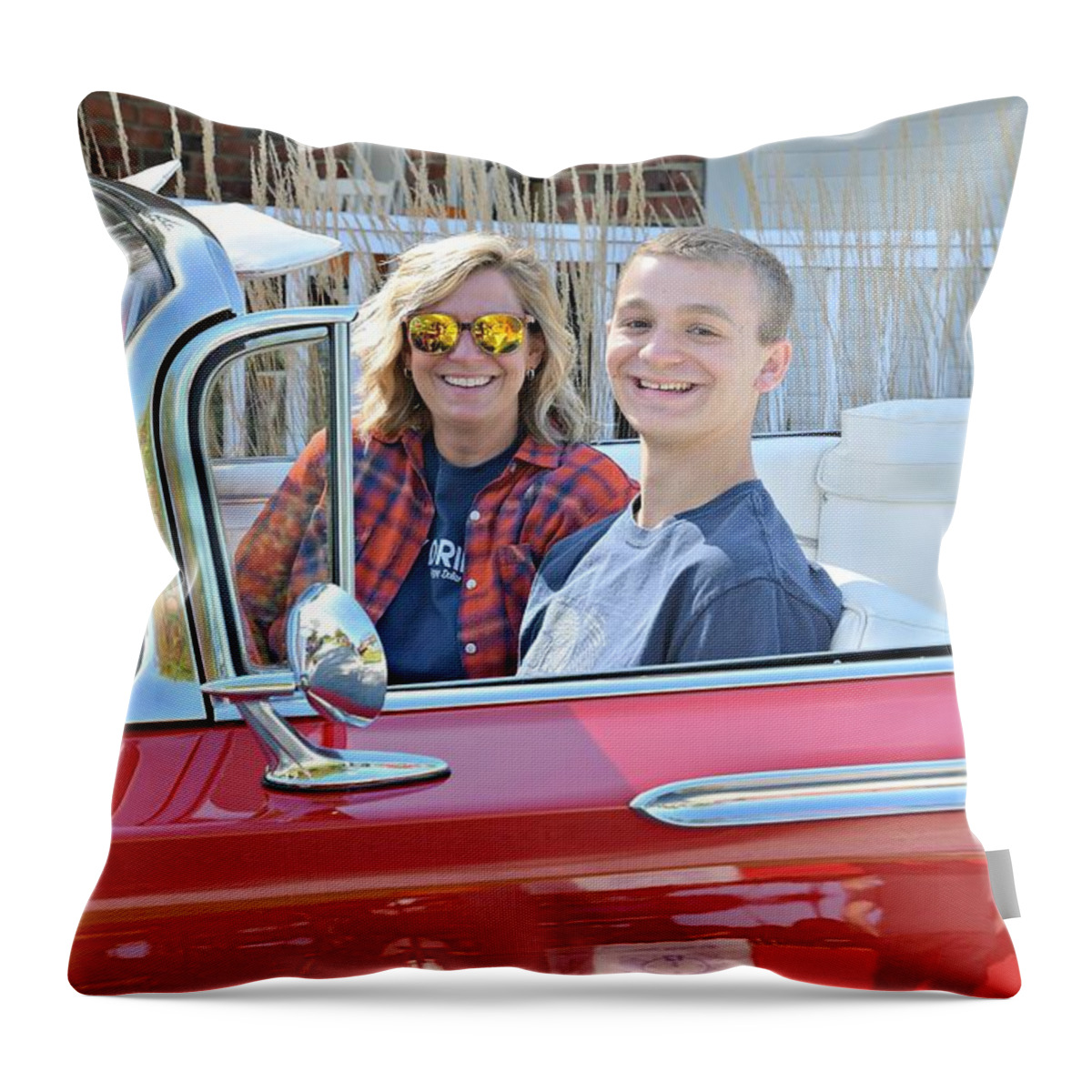 Car Throw Pillow featuring the photograph Quite The Reflection of Life by Kurt Keller