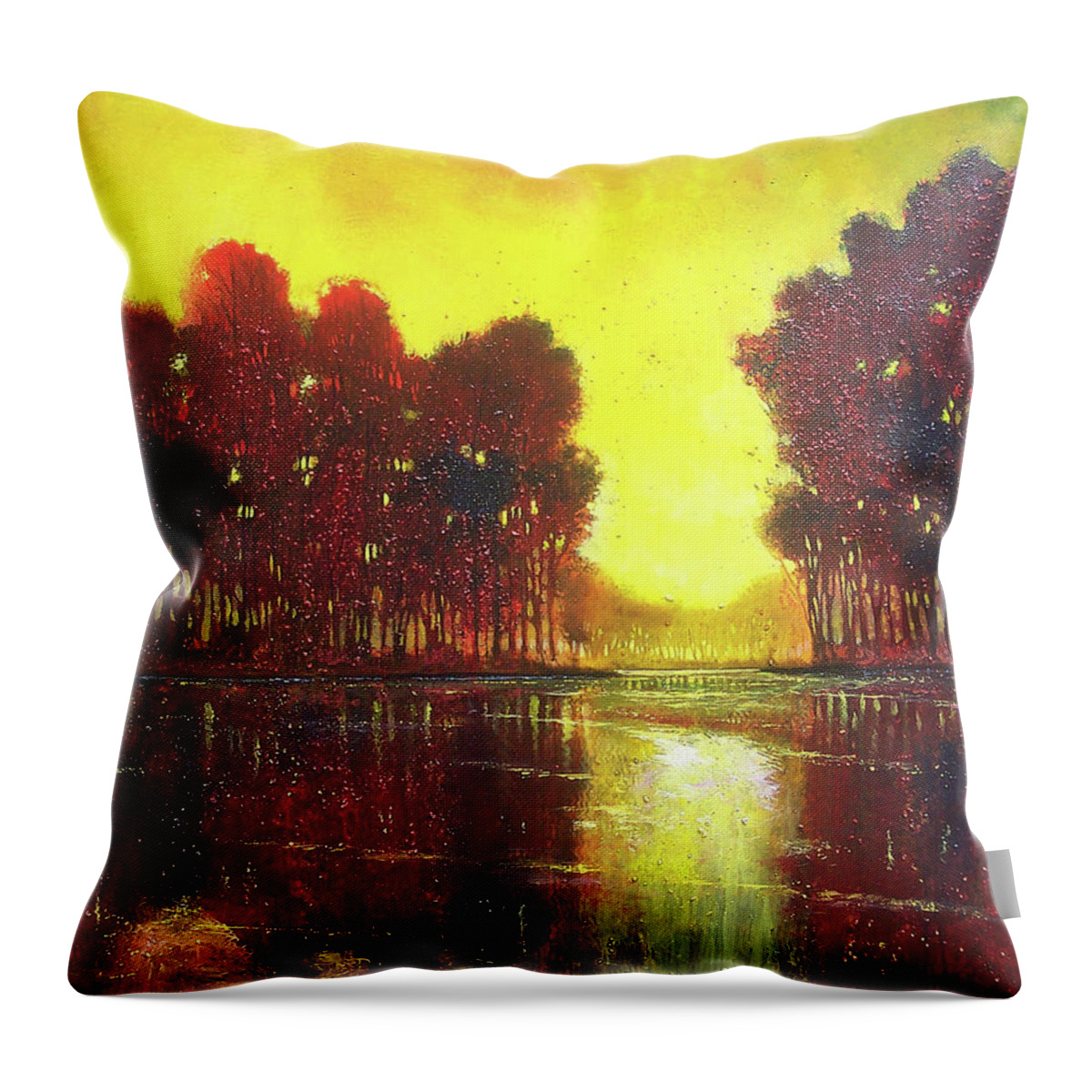 Ford Smith Throw Pillow featuring the painting Radiant Finale by Ford Smith