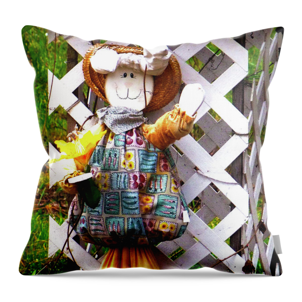 Doll Rag Radoll Throw Pillow featuring the photograph Rag doll by Ron Roberts