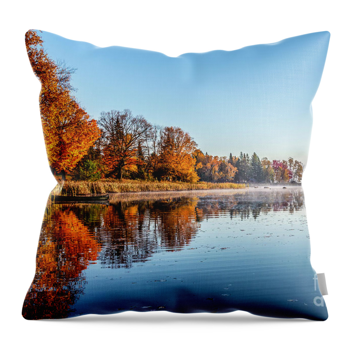 Rangeley Throw Pillow featuring the photograph Rangeley Colors by Anthony Baatz