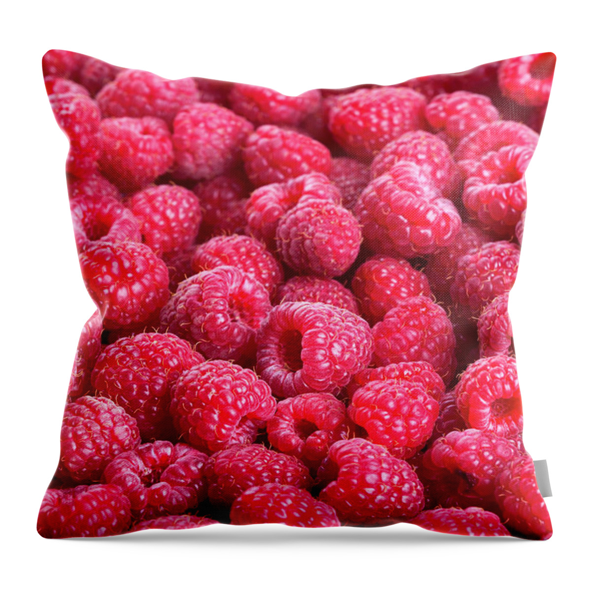 Large Group Of Objects Throw Pillow featuring the photograph Raspberry by Julichka