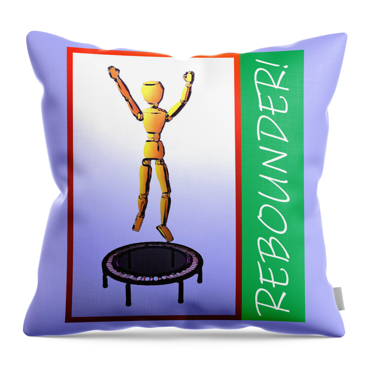 Rebounder Throw Pillow featuring the digital art Rebounder by Robert Bissett