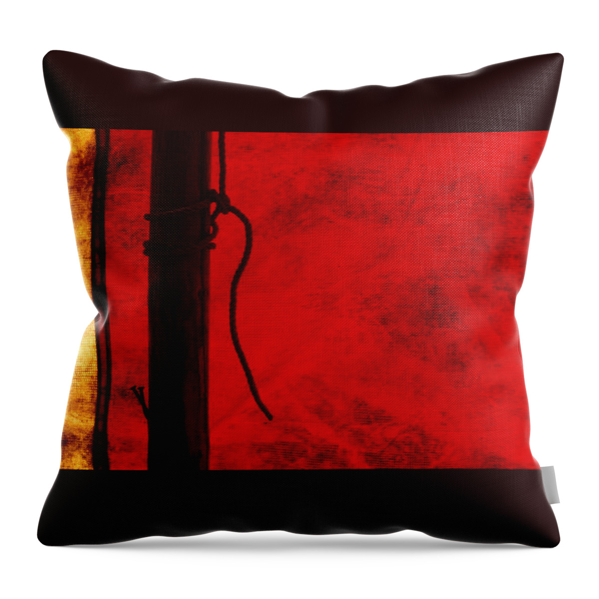 Tent Throw Pillow featuring the photograph Red Tent Stake by Marty Klar