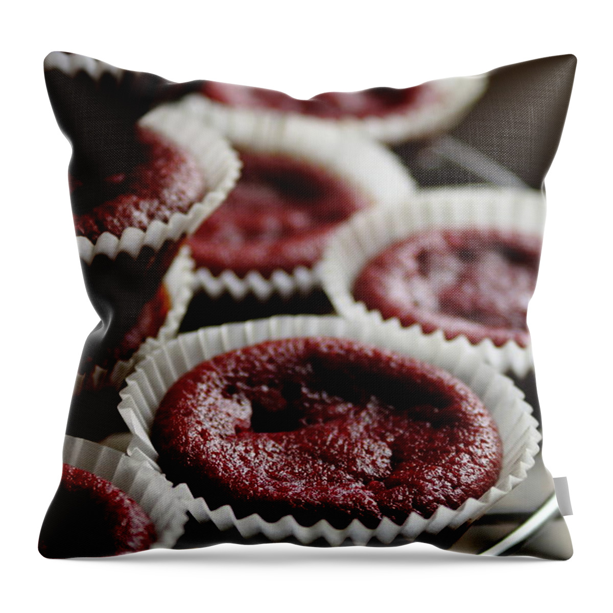 Color Image Throw Pillow featuring the photograph Red Velvet by Rochelle Ramos