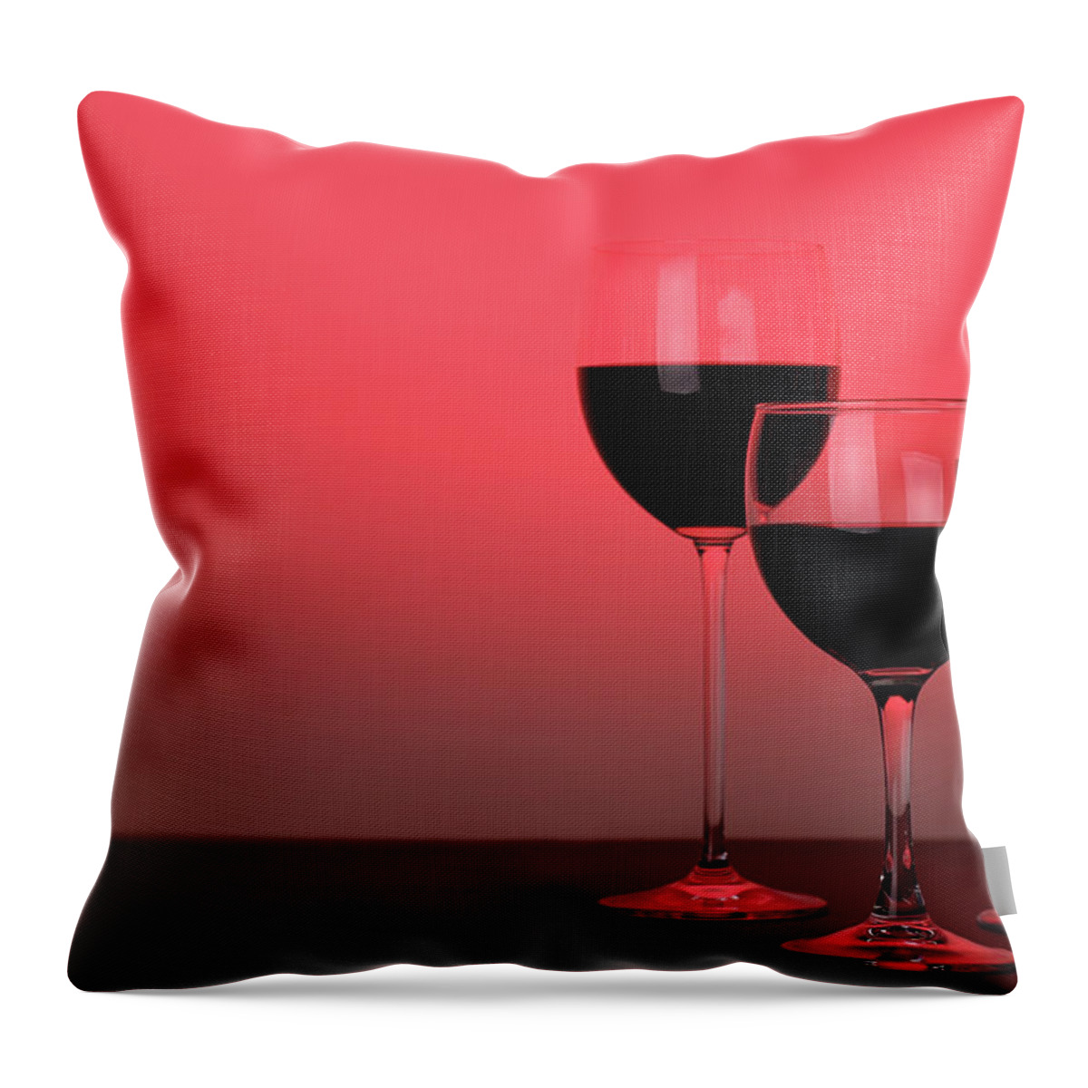 Alcohol Throw Pillow featuring the photograph Red Wine Trio by Donald gruener