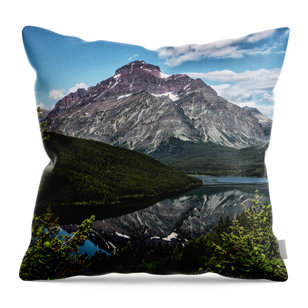 Montana Throw Pillow featuring the photograph Reflected Beauty - Vertical by Kathy McClure