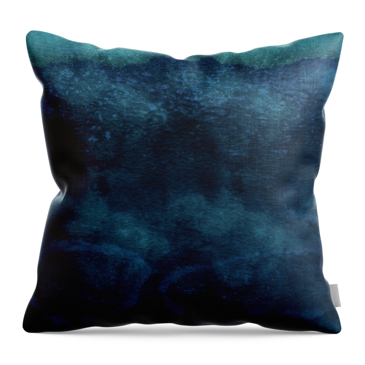Water Throw Pillow featuring the mixed media Reflecting Pool- Art by Linda Woods by Linda Woods