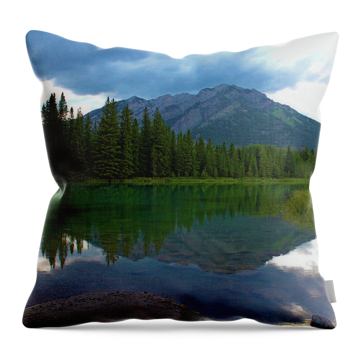 Reflection Lake Throw Pillow featuring the photograph Reflection Lake by Linda Sannuti