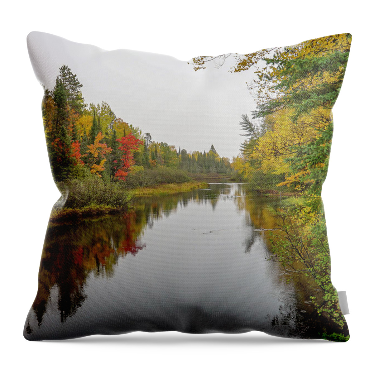 Autumn Throw Pillow featuring the photograph Reflections in Autumn 2 by Susan Rydberg
